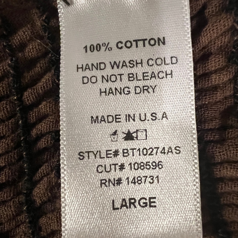 Altar’d State Puff Sleeve Ruched Brown Crop Top- Size L - Picture 4 of 4
